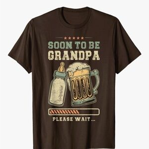 Soon to Be Grandpa Graphic Brown T-Shirt XL.  C-2